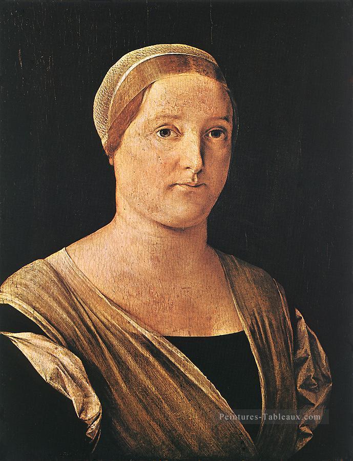 Portrait d’une femme Renaissance Lorenzo Lotto Peintures à l'huile
